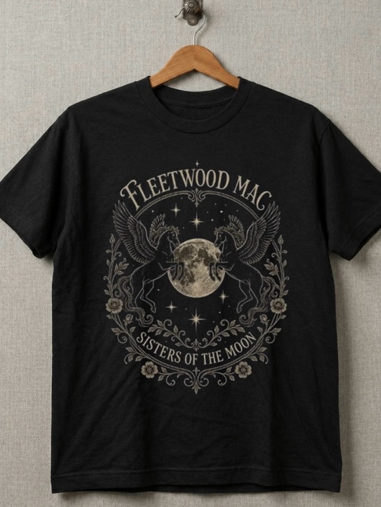 Gildan Other - Fleetwood Mac 'Sisters of the Moon' Whimsical Graphic Tee - Black